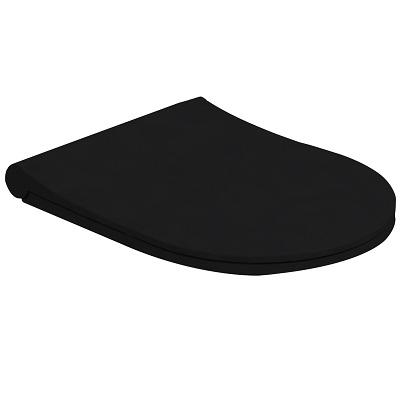 ELEGANCE SLIM WC DASKA, za RONDO WC - SOFT CLOSE ,TAKE OFF- top fix -MATT BLACK